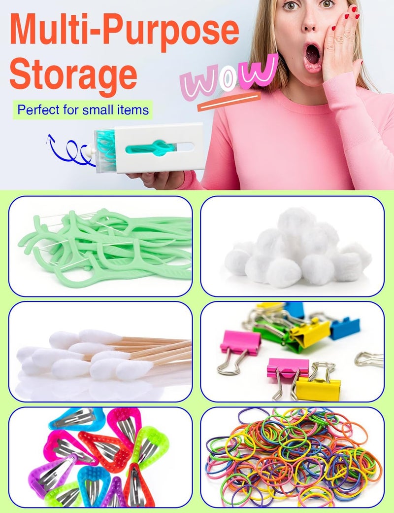 MKOSAB Qtip Holder for Bathroom Wall Organizer – Bathroom Decor, Dorm Room Essential, Small Q-tip Dispenser for Cotton Swabs, Balls, Pads, Floss Picks – Office Storage, Vanity Makeup Organizer(6 Pcs) - Image 3